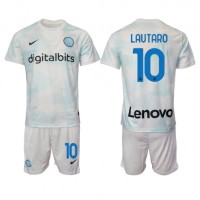 Inter Milan Lautaro Martinez #10 Fotballklær Bortedraktsett Barn 2022-23 Kortermet (+ korte bukser)